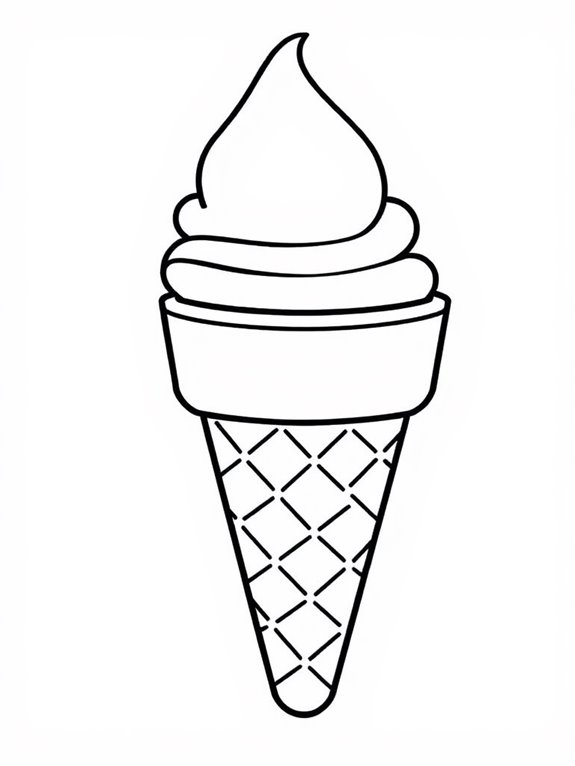simple ice cream outline