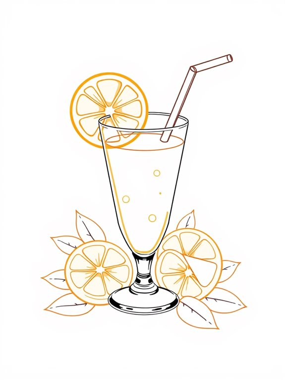 simple orange juice illustration