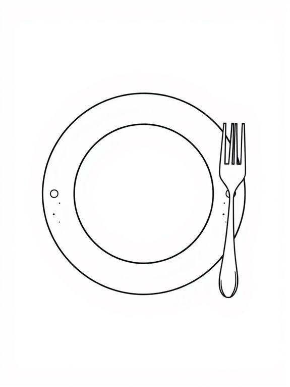 simple plate coloring design