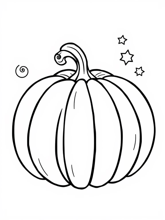 simple pumpkin coloring activity