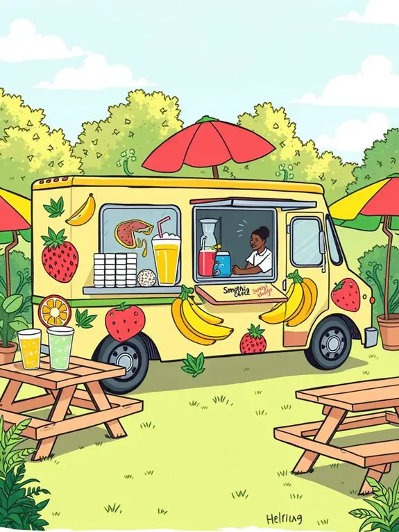 simple smoothie truck sketch