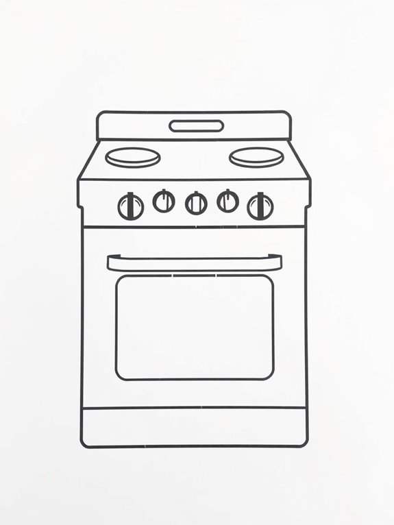 simple stove coloring activity
