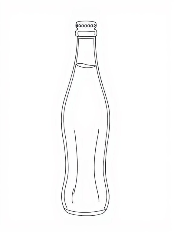 sleek single line bottle illustration