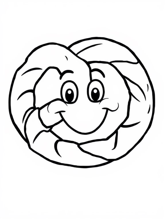 smiley face pretzel coloring page