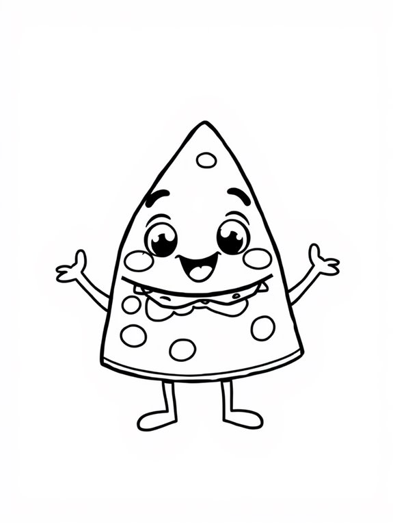 smiling quesadilla coloring activity