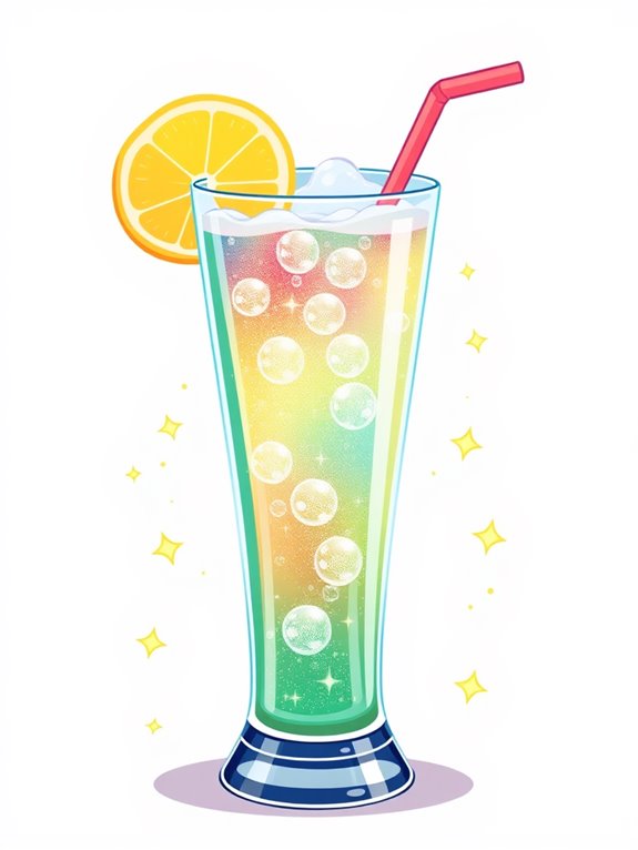 sparkling beverage clipart design