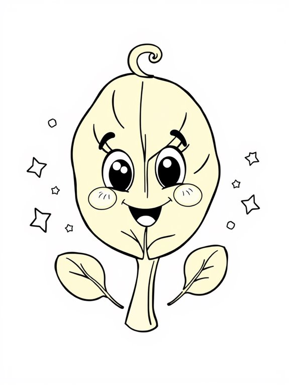 spinach face coloring page