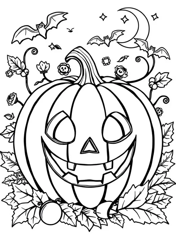 spooky pumpkin coloring fun