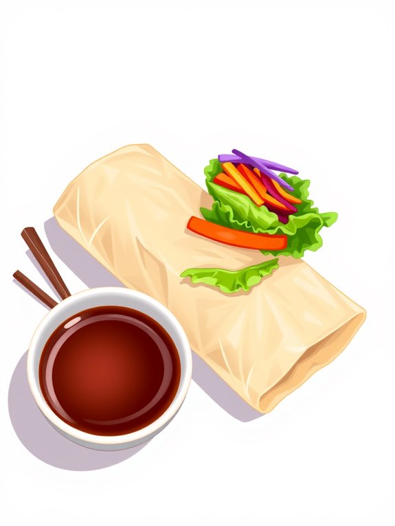 spring roll sauce illustration