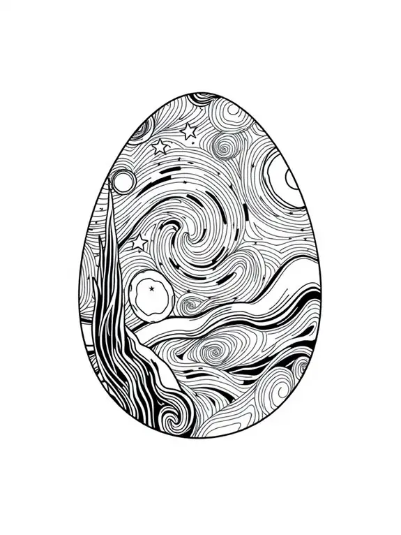 starry night easter egg