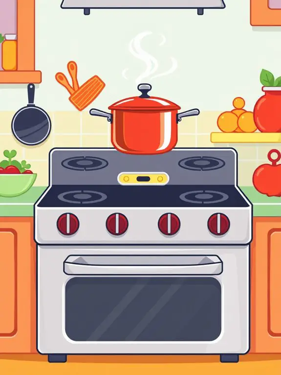 stove illustration for kitchen