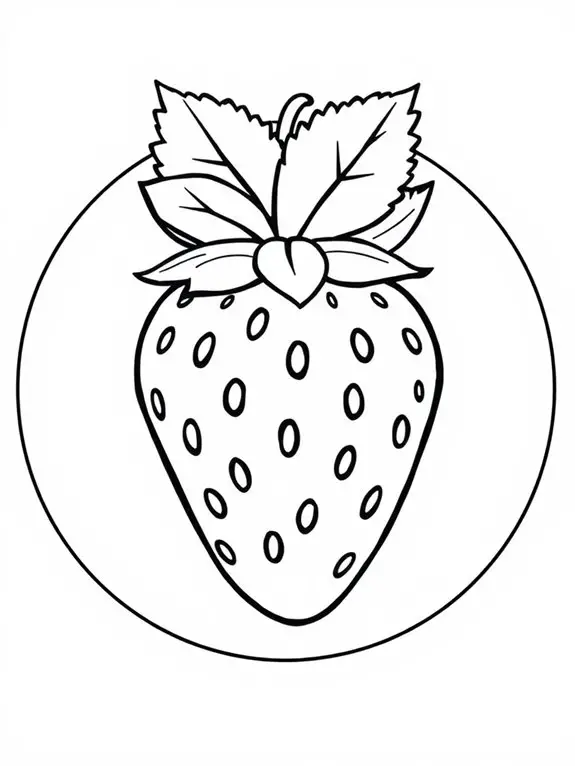 strawberry line art design