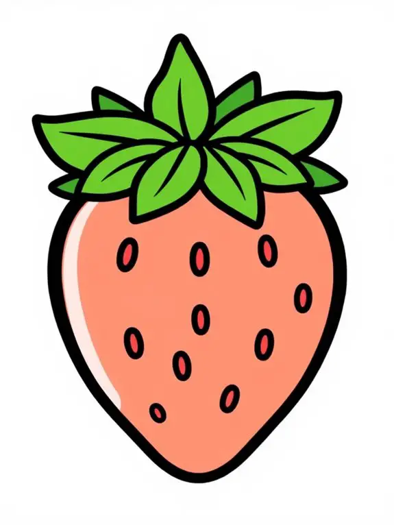 strawberry outline illustration design