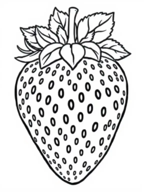 strawberry themed coloring activity