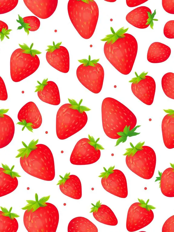 strawberry themed decorative illustrations
