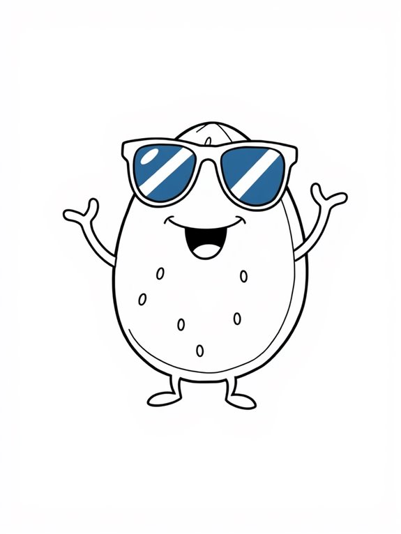 sunglasses wearing watermelon cartoon