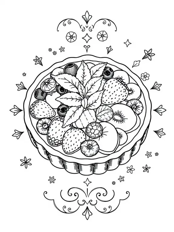 tart coloring activity page