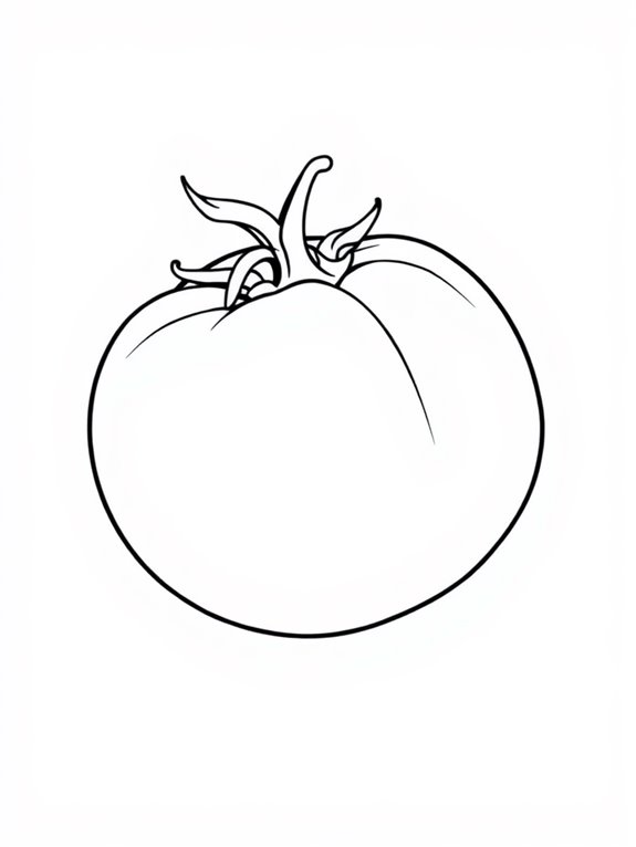 tomato coloring page design