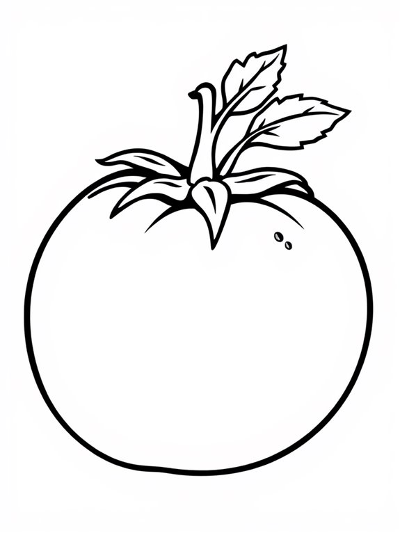 tomato illustration for coloring