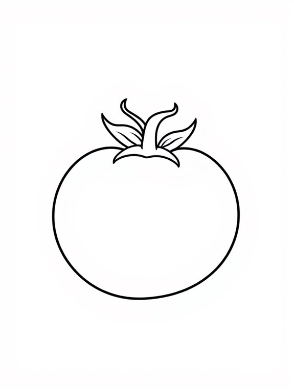 tomato outline for coloring