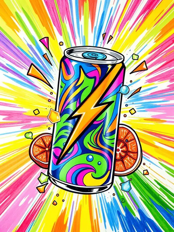 vibrant beverage artwork design