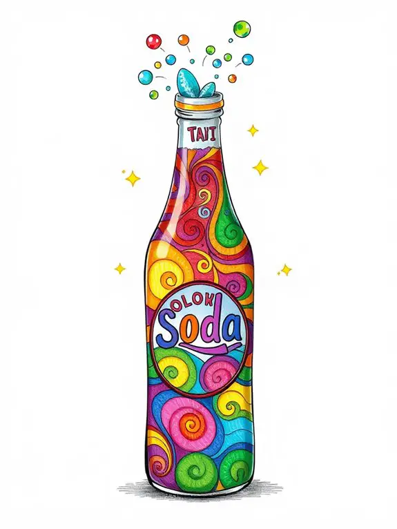 vibrant beverage container illustration
