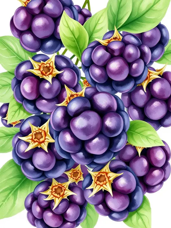 vibrant blackberry watercolor illustrations