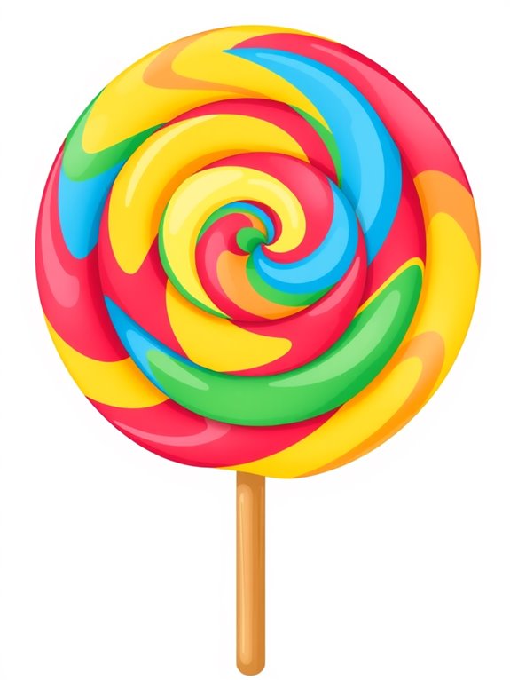 vibrant candy swirl design
