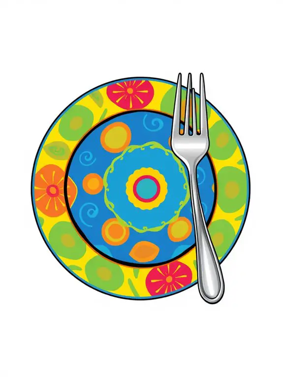 vibrant dining utensils graphic