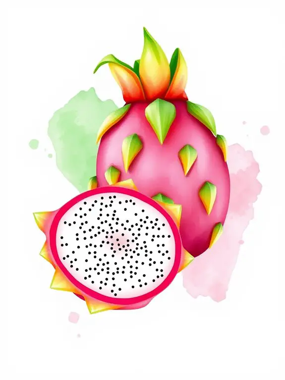 vibrant dragon fruit illustrations