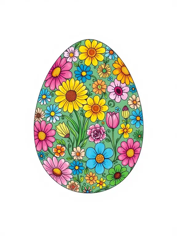 vibrant easter egg design