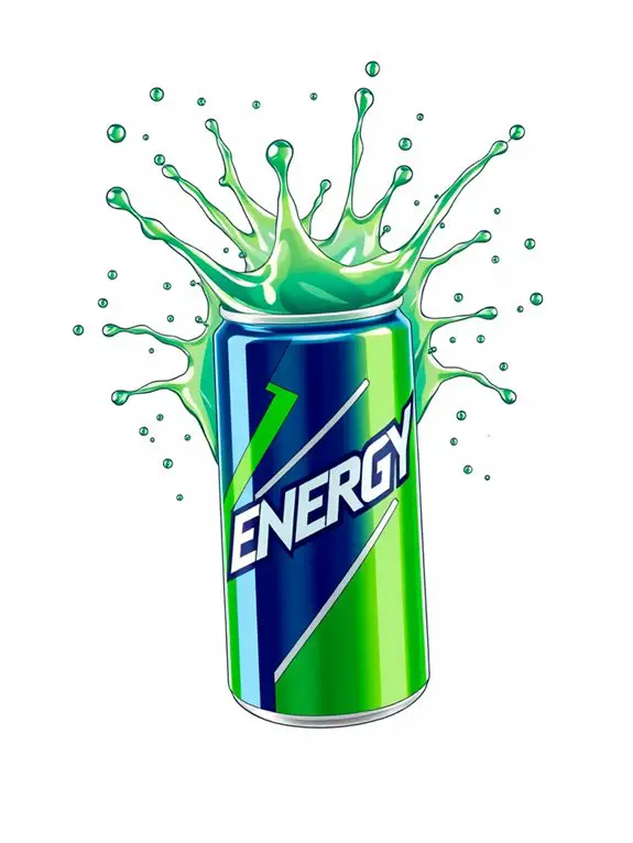 vibrant energy drink illustration