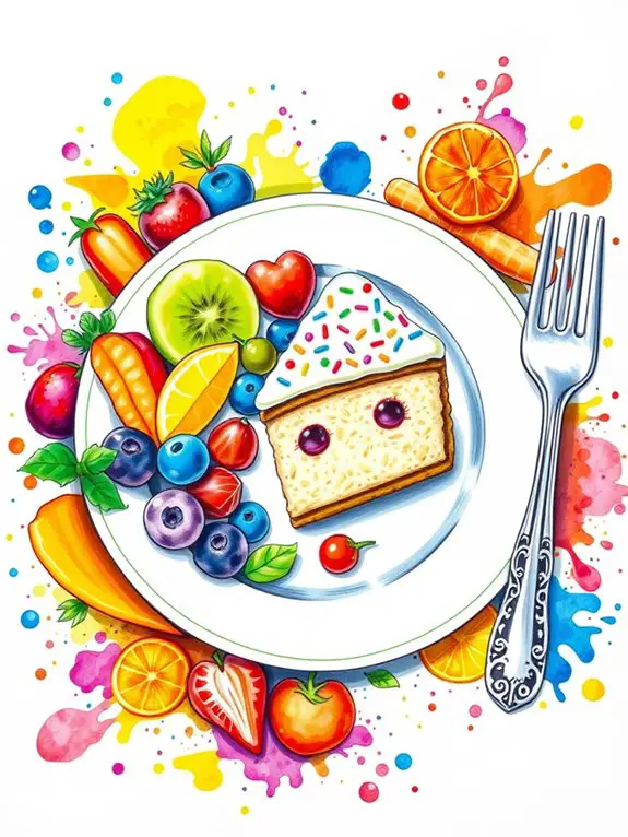vibrant meal illustration scene