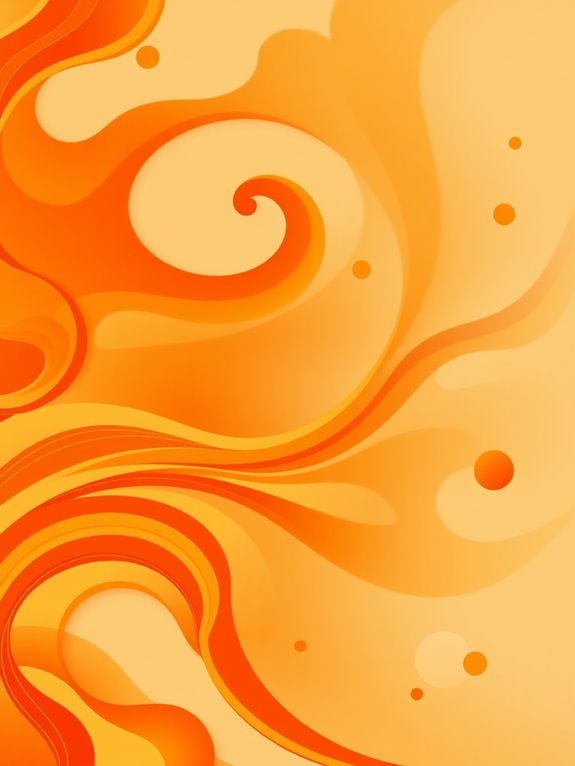 vibrant orange abstract clipart
