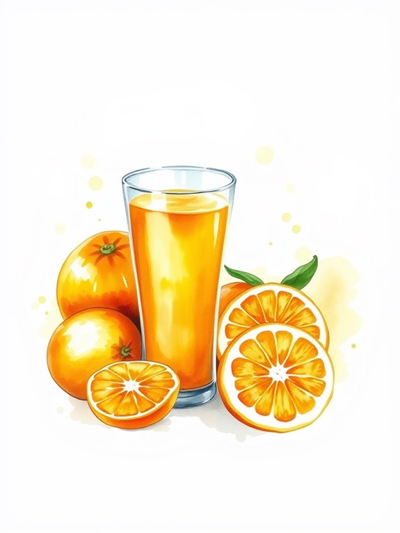 vibrant watercolor juice illustration