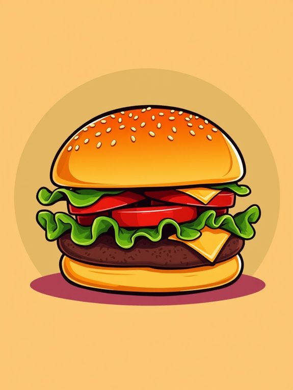 vintage burger illustration design