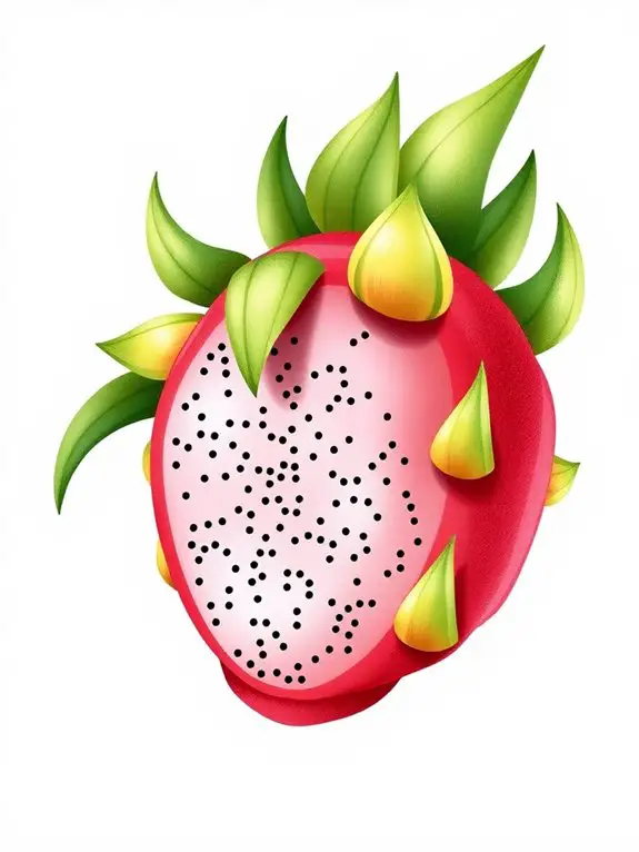 vintage dragon fruit illustration