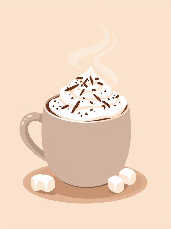warm chocolate drink illustration