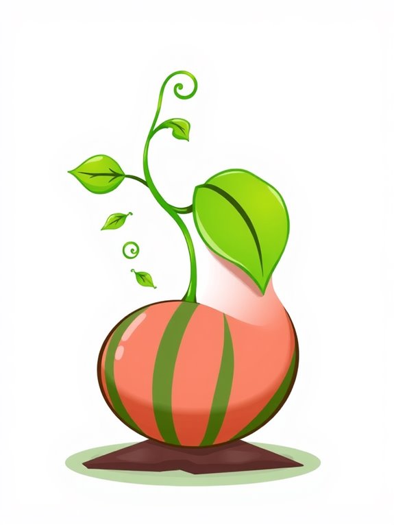 watermelon sprout illustration design