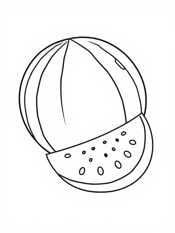 watermelon themed coloring activity