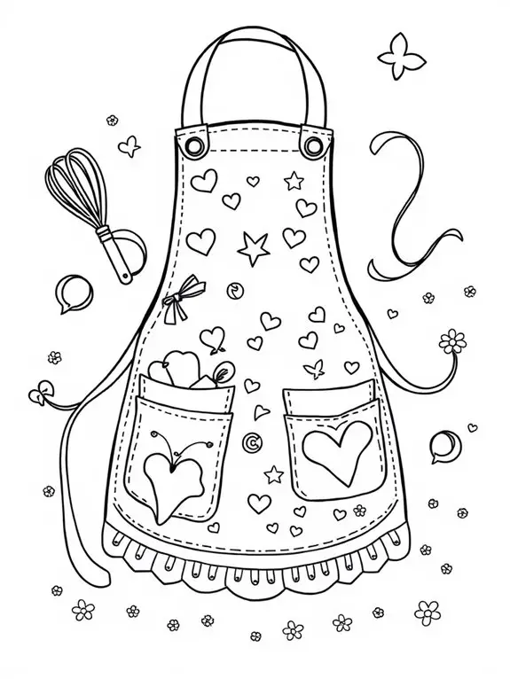 whimsical apron coloring fun