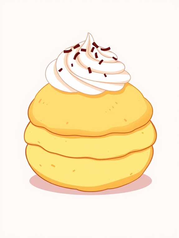 whipped cream filled pastry image