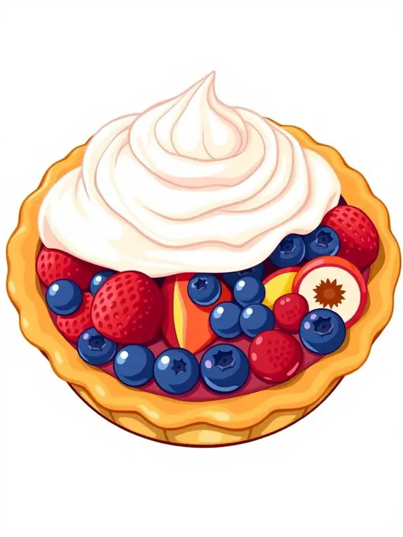 whipped cream fruit pie