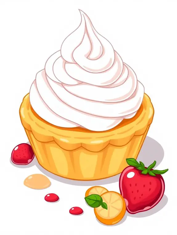 whipped cream tart clipart