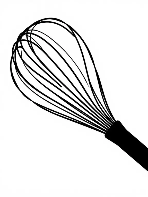 whisk silhouette vector graphic