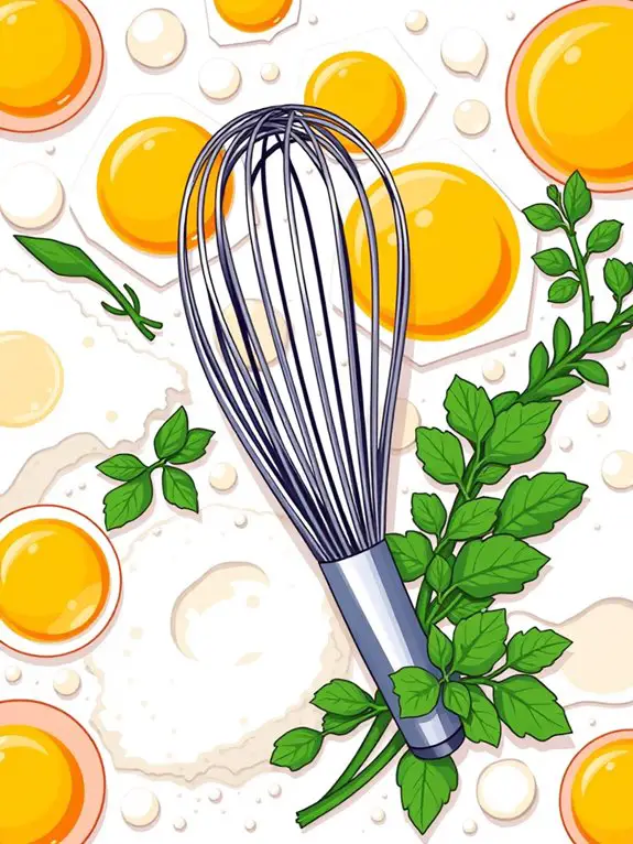 whisking ingredients for cooking