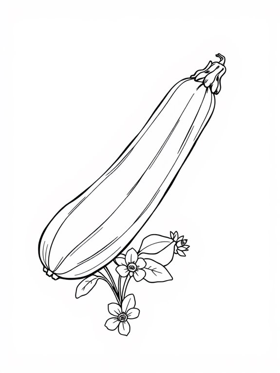 zucchini coloring activity page