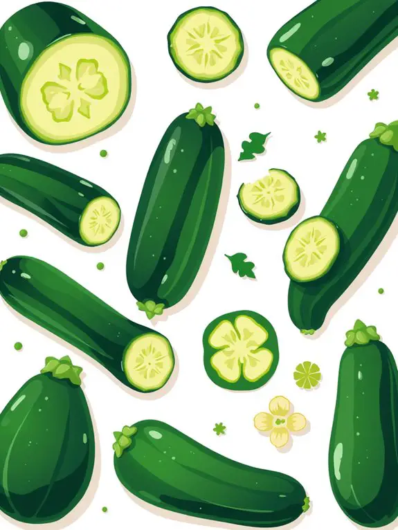 zucchini recipe illustration graphics