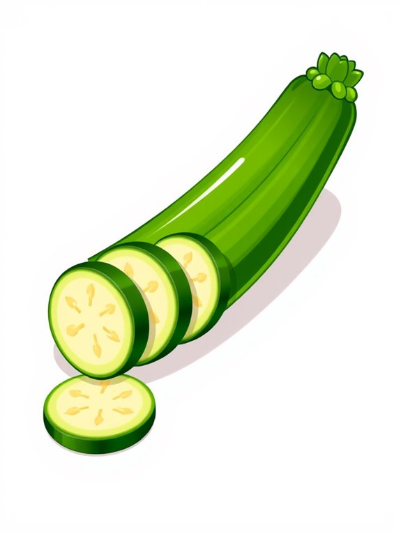 zucchini slice illustration graphics
