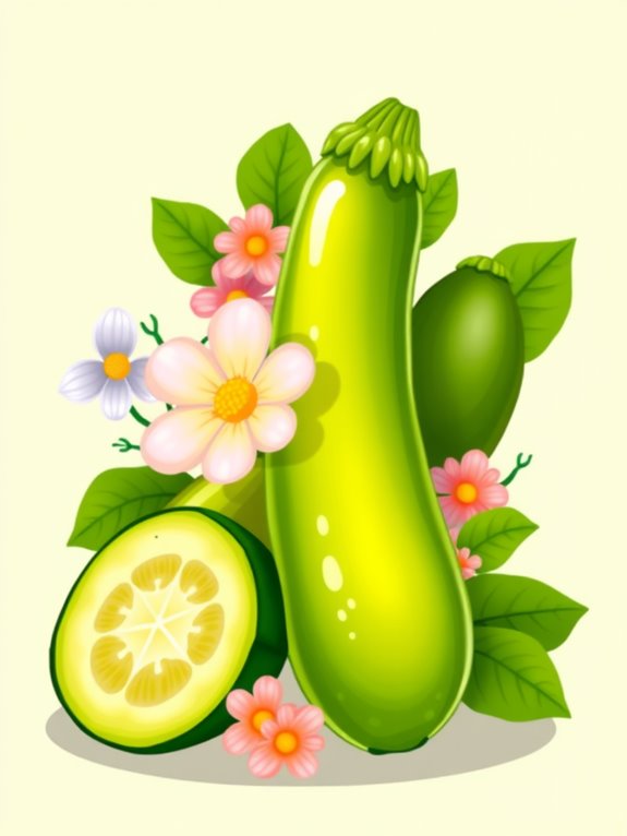 zucchini vegetable illustration collection